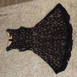 City studio black lace fit and flare size 1